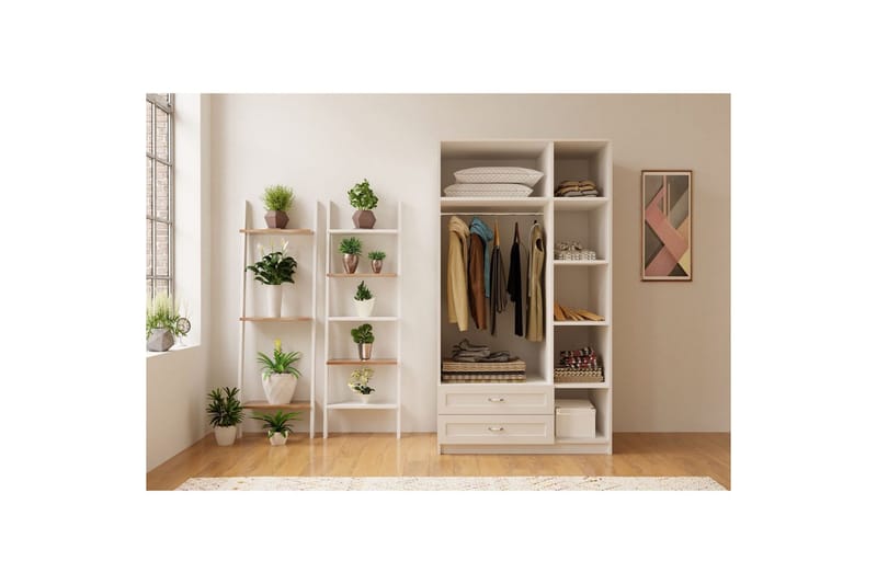 Ceynor Garderobsskåp 105x210 cm - Matt Vit - Förvaring - Klädförvaring - Garderob & garderobssystem - Klädskåp & fristående garderob