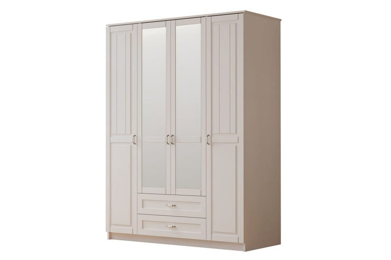 Ceynor Garderobsskåp 140x210 cm - Matt Vit - Förvaring - Klädförvaring - Garderob & garderobssystem - Klädskåp & fristående garderob