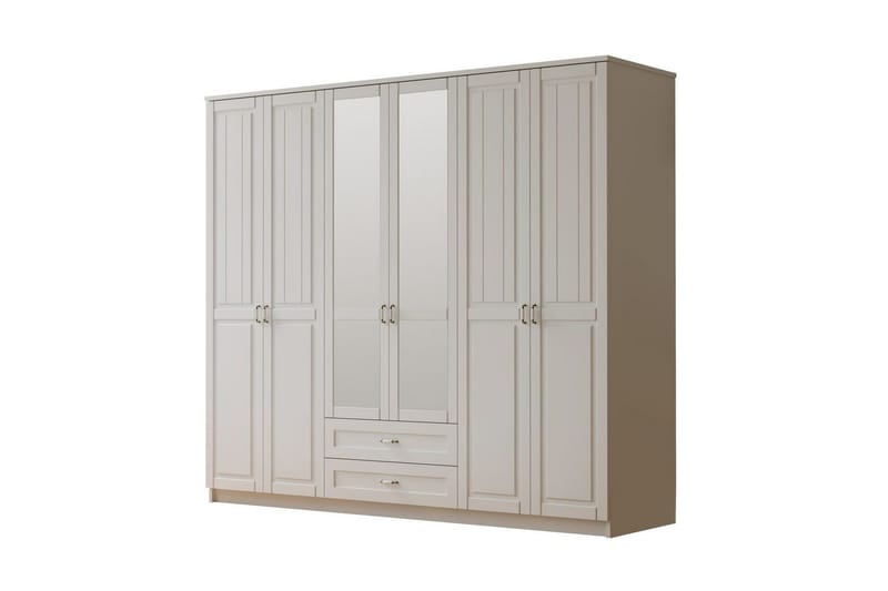 Ceynor Garderobsskåp 210x210 cm - Matt Vit - Förvaring - Klädförvaring - Garderob & garderobssystem - Klädskåp & fristående garderob