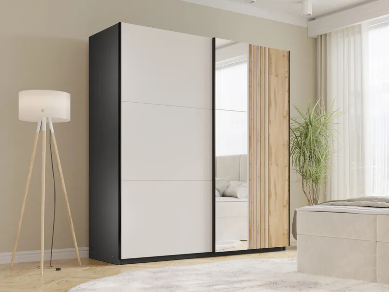 Ceyris Garderob med Spegel 203 cm - Förvaring - Klädförvaring - Garderob & garderobssystem