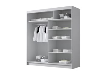Chavez Garderob 180x215 cm - Svart/Vit - Förvaring - Klädförvaring - Garderob & garderobssystem