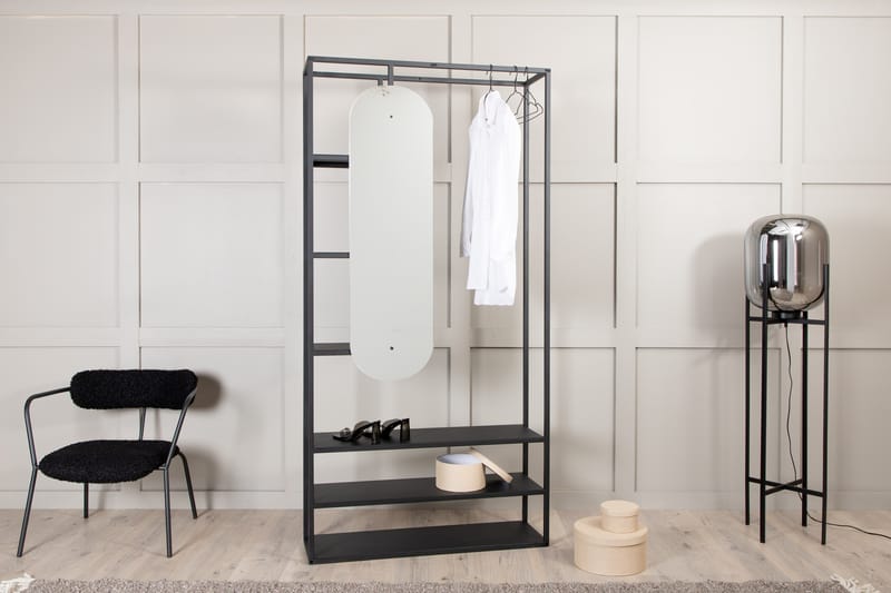 Classe Garderob 100x200 cm - Svart - Förvaring - Klädförvaring - Garderob & garderobssystem - Klädskåp & fristående garderob
