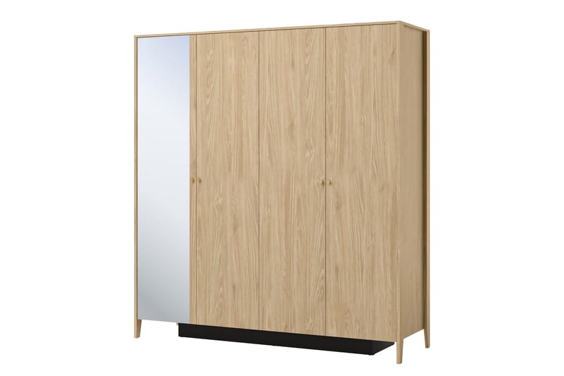 Cocorna Garderob m. Spegel 201x216 cm - Beige - Förvaring - Klädförvaring - Garderob & garderobssystem