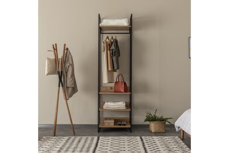 Collinner Garderob 52x104 11 Hyllor - Natur - Förvaring - Klädförvaring - Garderob & garderobssystem