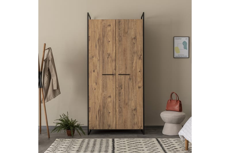 Collinner Garderob 52x104 11 Hyllor - Natur - Förvaring - Klädförvaring - Garderob & garderobssystem