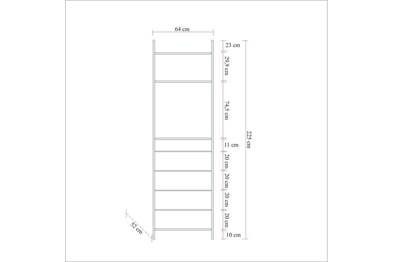 Collinner Garderob 52x64 med Spegel 4 Skåp - Natur - Förvaring - Klädförvaring - Garderob & garderobssystem