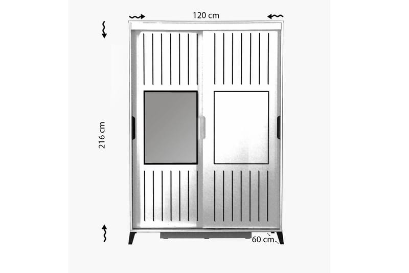 Comfortale Garderob 120 - Valnöt - Förvaring - Klädförvaring - Garderob & garderobssystem