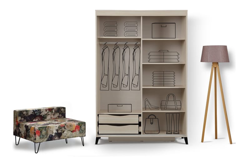 Comfortale Garderob 130 - Ljus Trä - Förvaring - Klädförvaring - Garderob & garderobssystem