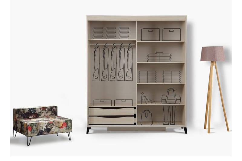 Comfortale Garderob 140 - Ljus Trä - Förvaring - Klädförvaring - Garderob & garderobssystem