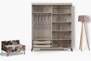 Comfortale Garderob 160 - Ljus Trä - Förvaring - Klädförvaring - Garderob & garderobssystem
