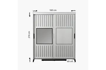 Comfortale Garderob 160 - Vit - Förvaring - Klädförvaring - Garderob & garderobssystem