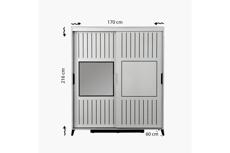 Comfortale Garderob 170 - Ljus Trä - Förvaring - Klädförvaring - Garderob & garderobssystem