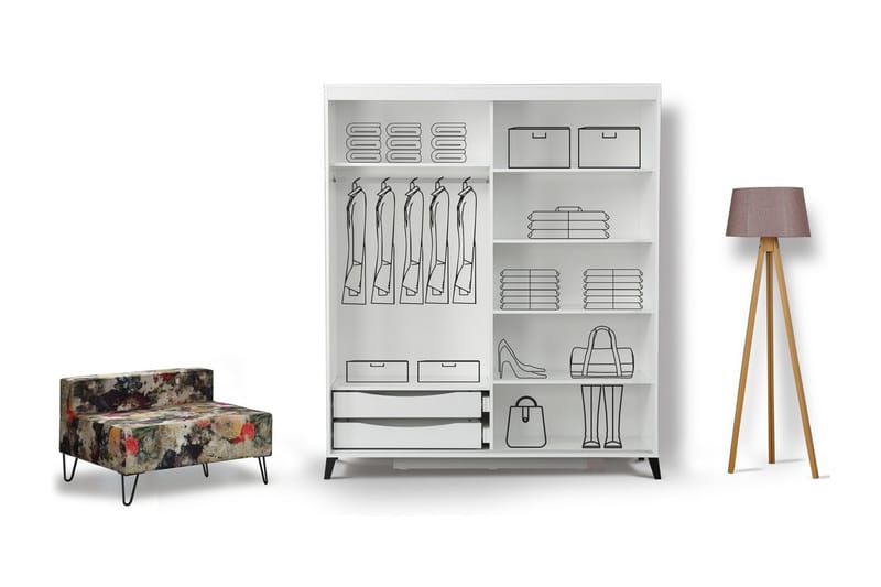 Comfortale Garderob 170 - Vit - Förvaring - Klädförvaring - Garderob & garderobssystem