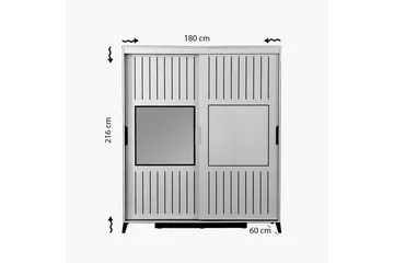 Comfortale Garderob 180 - Vit - Förvaring - Klädförvaring - Garderob & garderobssystem