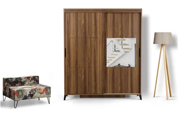 Comfortale Garderob 190 - Valnöt - Förvaring - Klädförvaring - Garderob & garderobssystem