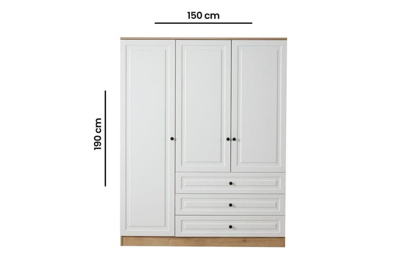 Comfortale Garderob 52x150 cm - Svart/Mörkfärgat trä - Förvaring - Klädförvaring - Garderob & garderobssystem
