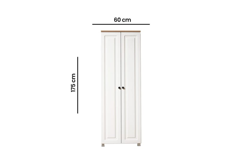 Comfortale Garderob 60x175 cm - Svart/Mörkfärgat trä - Förvaring - Klädförvaring - Garderob & garderobssystem