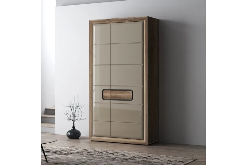 Corlius Garderob 55x109 cm - Beige/Brun - Förvaring - Klädförvaring - Garderob & garderobssystem