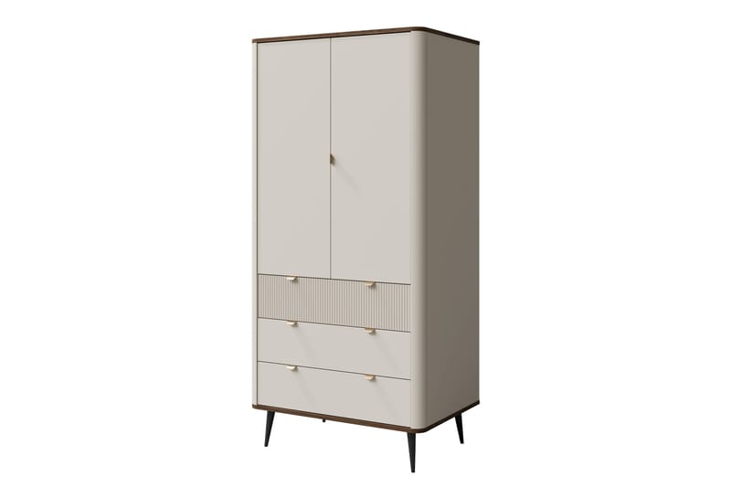 Cucina Garderob 90x191 cm - Beige/Brun - Förvaring - Klädförvaring - Garderob & garderobssystem