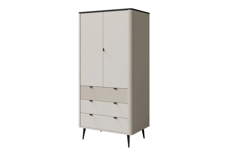 Cucina Garderob 90x191 cm - Beige/Grå - Förvaring - Klädförvaring - Garderob & garderobssystem