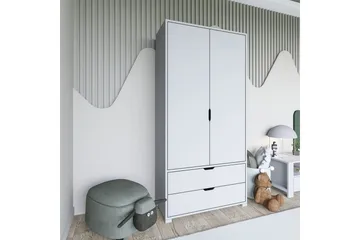 Dasina Garderobsskåp 90x183 cm - Vit - Förvaring - Klädförvaring - Garderob & garderobssystem - Klädskåp & fristående garderob