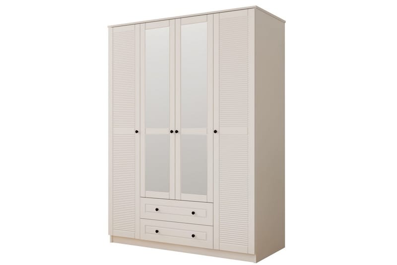 Denric Garderobsskåp 140x184 cm, Matt Vit