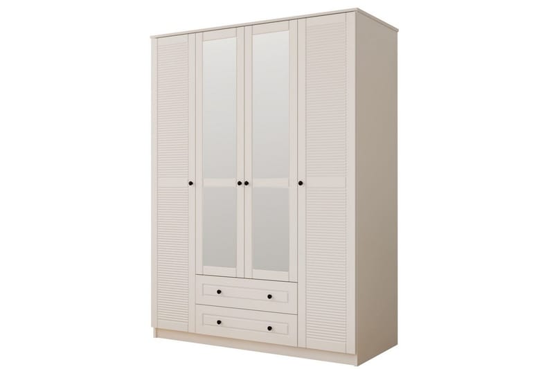 Denric Garderobsskåp 140x184 cm, Matt Vit