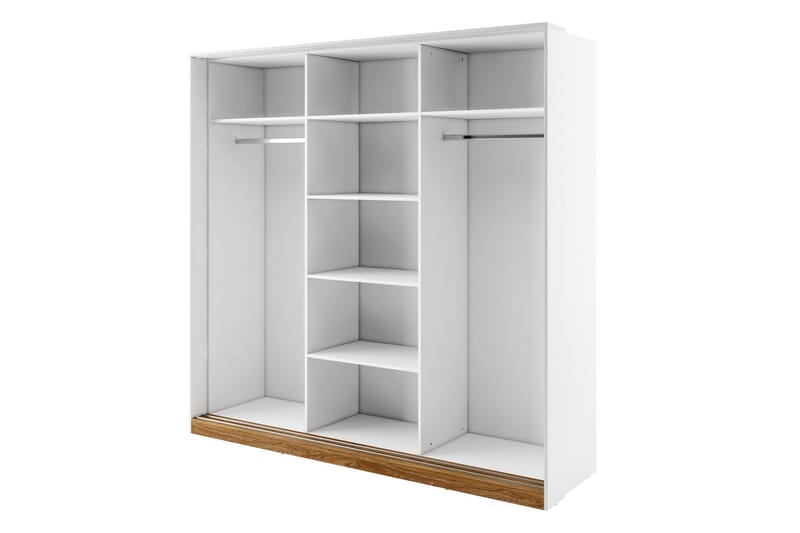 Dentro Garderob 220x63x215 cm - Vit - Förvaring - Klädförvaring - Garderob & garderobssystem