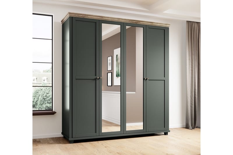 Doade Garderob 62x108 cm - Grön|Natur - Förvaring - Klädförvaring - Garderob & garderobssystem