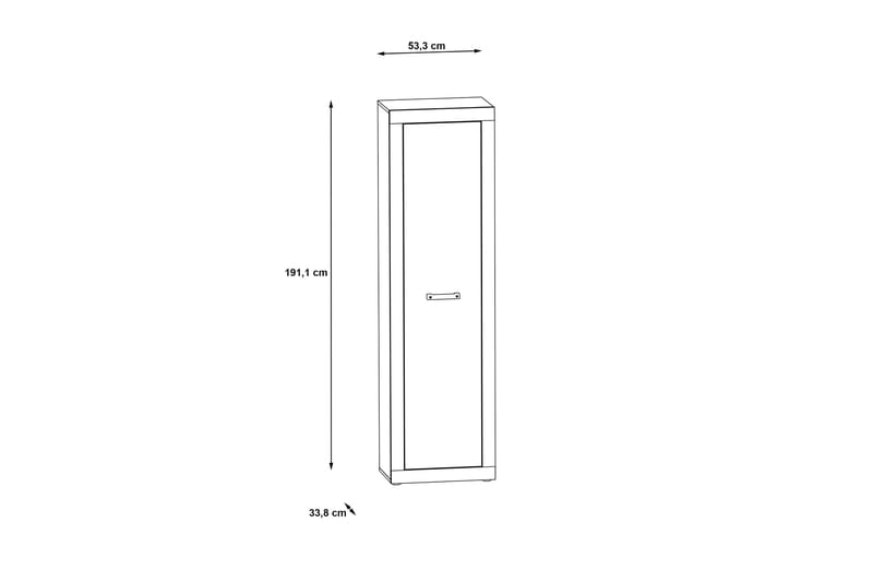 Dolnis Garderob 34x54 cm - Brun/Grå - Förvaring - Klädförvaring - Garderob & garderobssystem