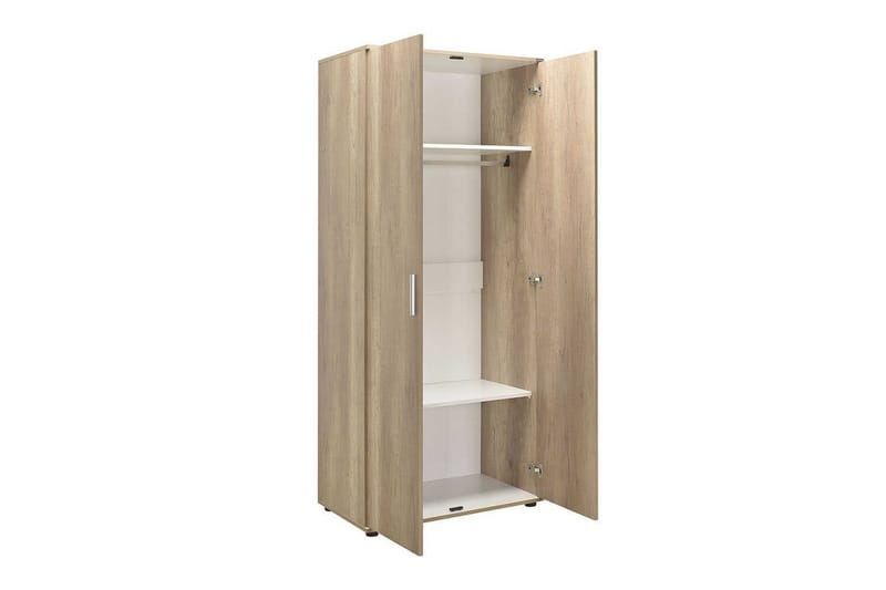 Drelmar Garderob 80x187 cm - Ljusbrun - Förvaring - Klädförvaring - Garderob & garderobssystem