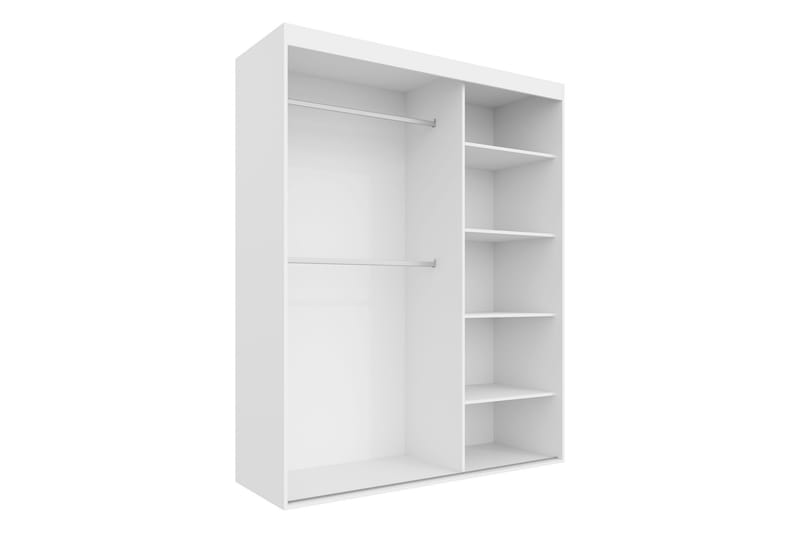 Duets Garderob m. Spegel 160x205 cm - Svart - Förvaring - Klädförvaring - Garderob & garderobssystem