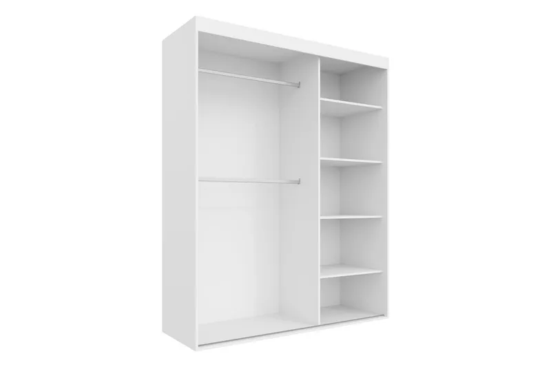 Duets Garderob m. Spegel 160x205 cm - Vit - Förvaring - Klädförvaring - Garderob & garderobssystem