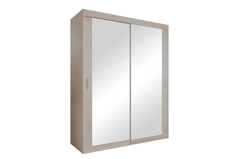 Duets Garderob med Spegel 160x205 cm, Beige