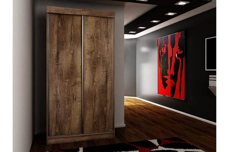 Dunkra Garderob 100x200 cm - Beige/Grå - Förvaring - Klädförvaring - Garderob & garderobssystem