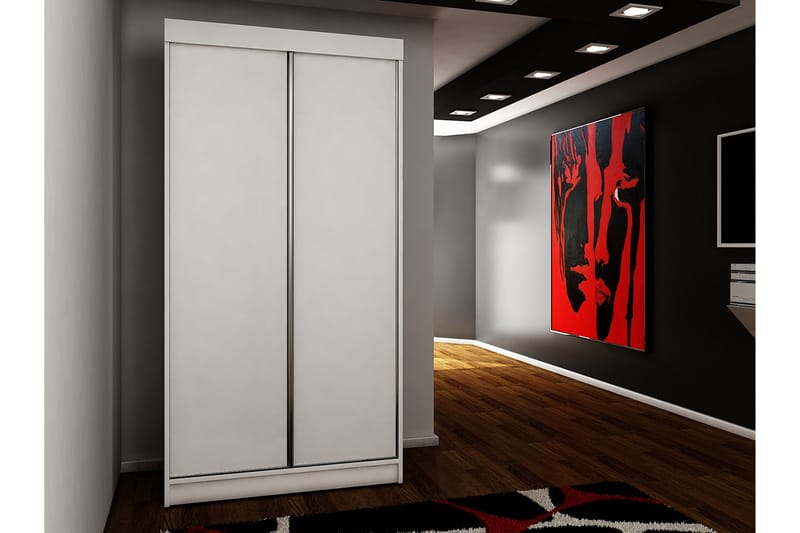 Dunkra Garderob LED-belysning Blå 100 cm - Vit - Garderob & garderobssystem - Klädskåp & fristående garderob