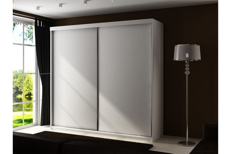 Dunkra Garderob LED-belysning Blå 200 cm - Vit - Garderob & garderobssystem - Klädskåp & fristående garderob