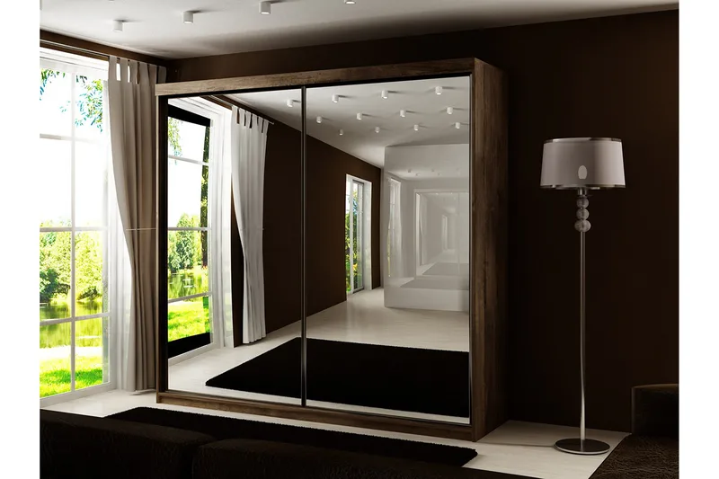 Dunkra Garderob m. Spegel 200x200 cm - Förvaring - Klädförvaring - Garderob & garderobssystem