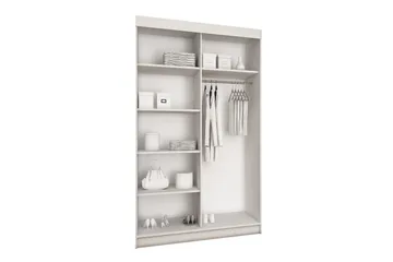 Dunkra Garderob med Speglar LED-belysning Blå 100 cm - Mörk Ask - Förvaring - Klädförvaring - Garderob & garderobssystem