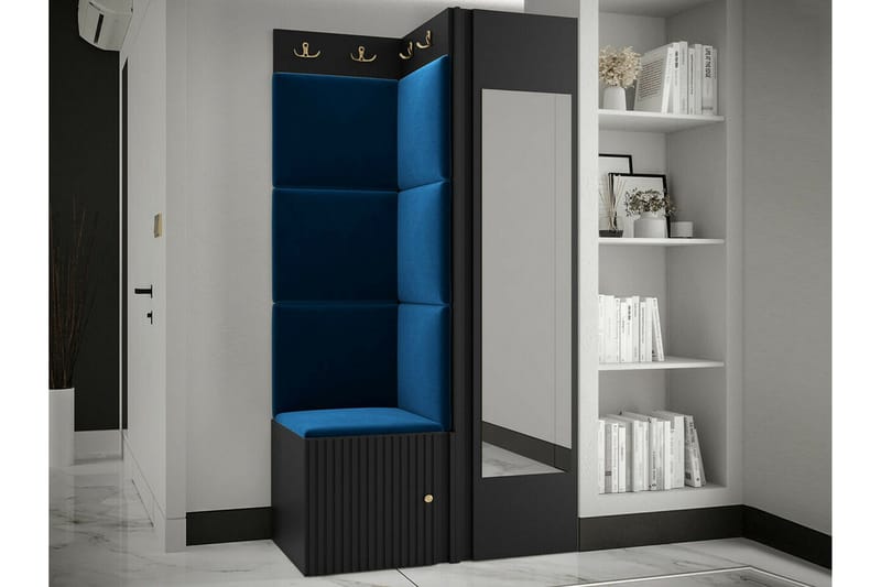 Dunvegan Garderob m. Spegel Black - Förvaring - Klädförvaring - Garderob & garderobssystem