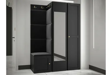 Dunvegan Garderob m. Spegel Black - Förvaring - Klädförvaring - Garderob & garderobssystem