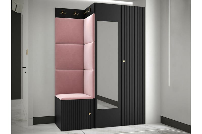 Dunvegan Garderob m. Spegel Black - Förvaring - Klädförvaring - Garderob & garderobssystem