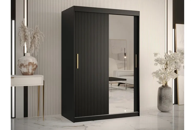 Dunvegan Garderob m. Spegel - Svart - Förvaring - Klädförvaring - Garderob & garderobssystem