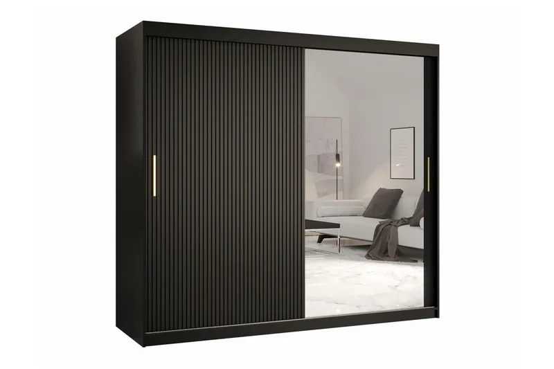 Dunvegan Garderob m. Spegel - Svart - Förvaring - Klädförvaring - Garderob & garderobssystem