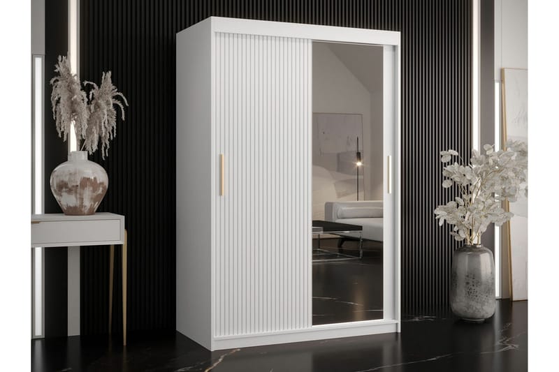 Dunvegan Garderob m. Spegel - Vit - Förvaring - Klädförvaring - Garderob & garderobssystem