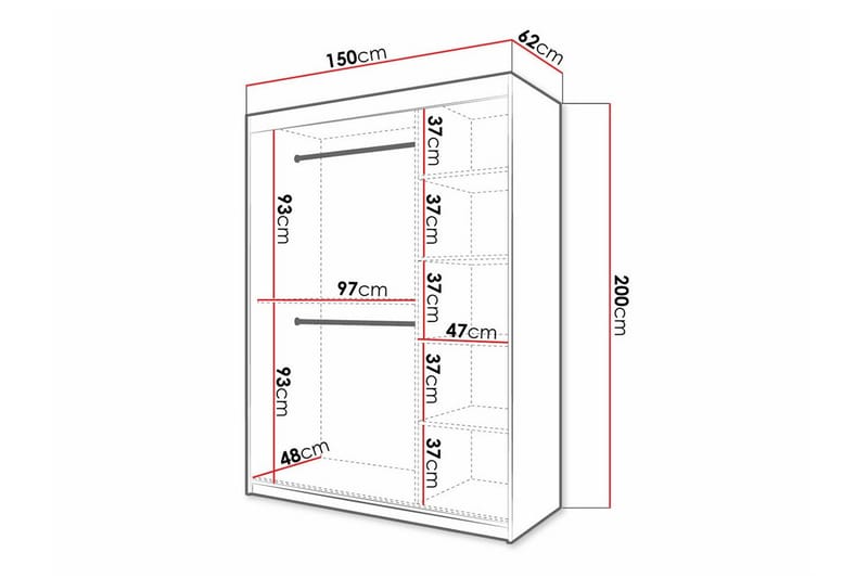 Dunvegan Garderob - Svart - Förvaring - Klädförvaring - Garderob & garderobssystem