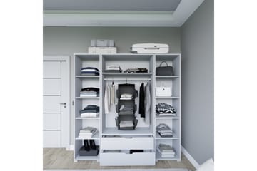 Durusu Garderob 170x183 cm - Mattvit - Förvaring - Klädförvaring - Garderob & garderobssystem