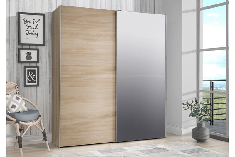 Edessa Garderob 62x171 cm - Brun - Förvaring - Klädförvaring - Garderob & garderobssystem