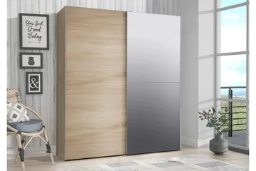 Edessa Garderob 62x171 cm - Brun - Förvaring - Klädförvaring - Garderob & garderobssystem
