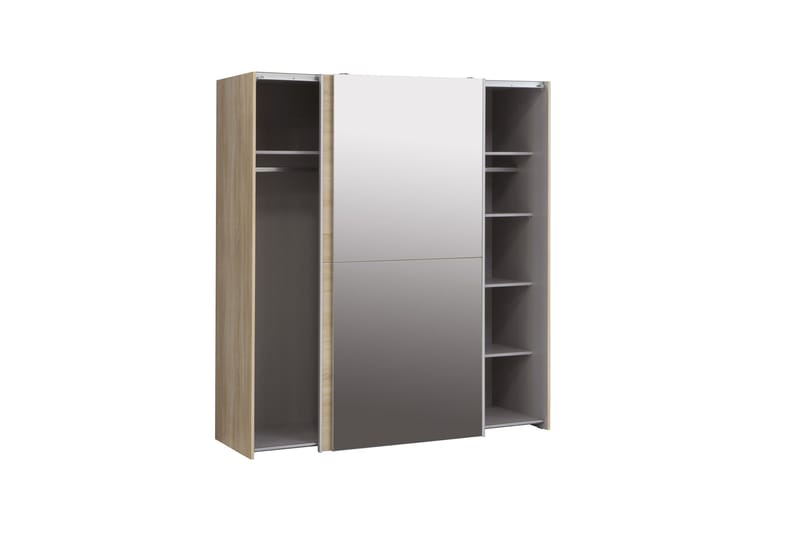 Edessa Garderob 62x171 cm - Brun - Förvaring - Klädförvaring - Garderob & garderobssystem